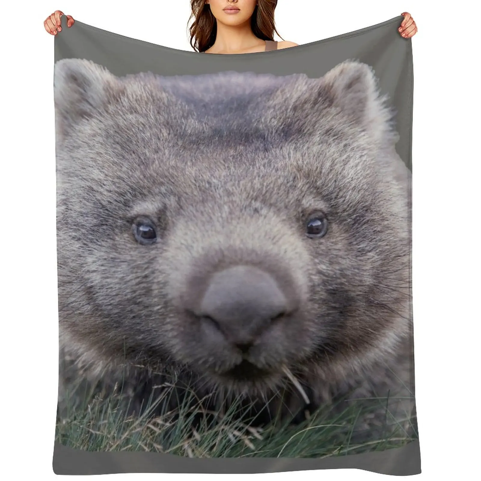 

Wombat Throw Blanket Plush Bed linens Giant Sofa Hairy Blankets