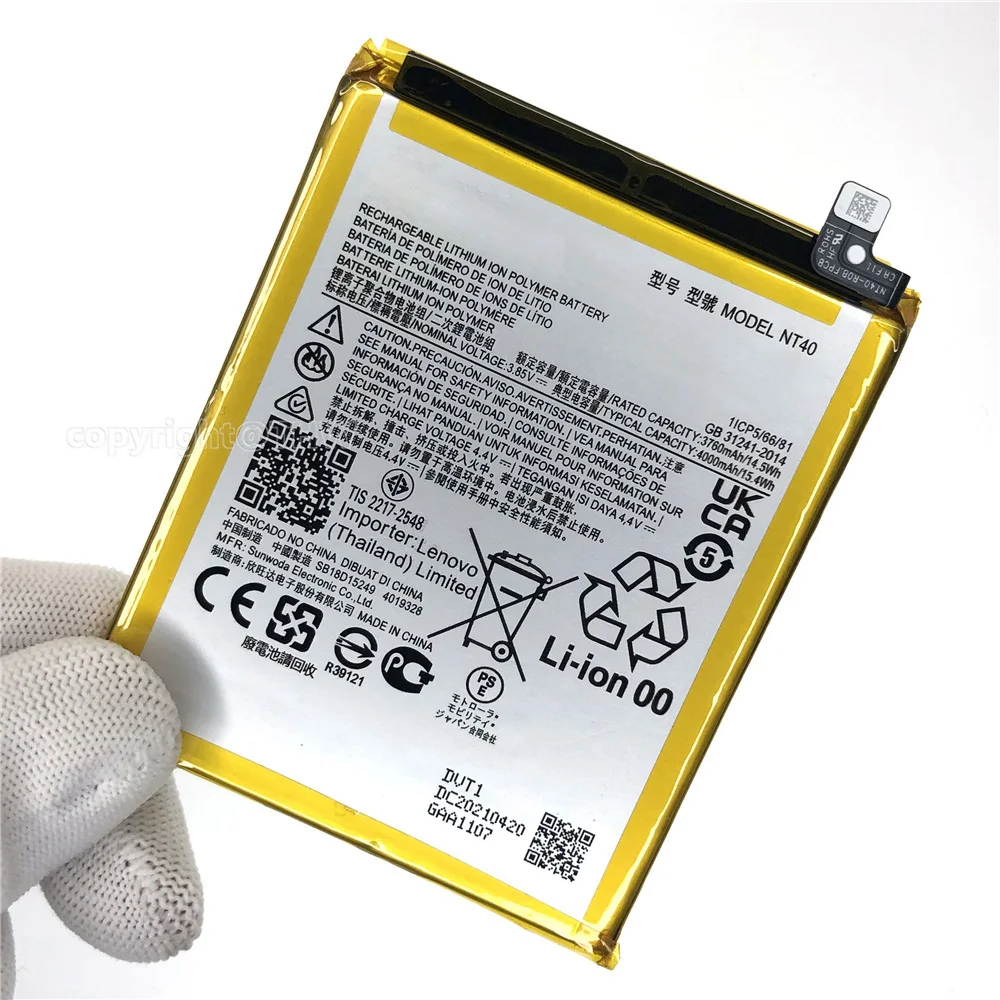 100% Original Replacement NT40 Battery For Motorola Mobile Phone Moto G Pure 2021 NT40 High Capacity Repair Part Batteria