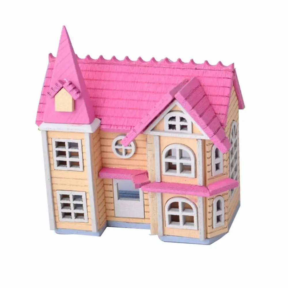 Wooden Fairytale Town House DIY Assemble Mini Miniature Handicraft Building Doll Houses Handicraft Dolls Miniature House