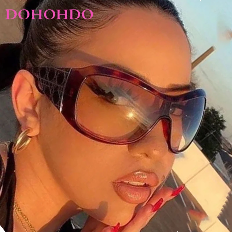 

Vintage Integrated Oversized Punk Women Sun Glasses Brand Design Men Sunglass UV400 Outdoor Sports Drive Goggles Unisex Lentes