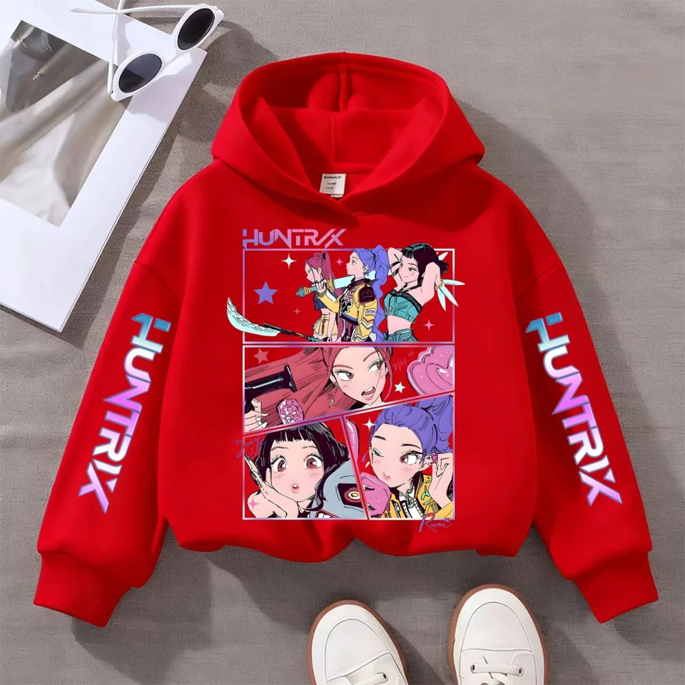 Kpop Demon Hunters Felpe con cappuccio anime Cosplay maschile e femminile modello cartoon abbigliamento sportivo Y2k pullover con cappuccio casual quotidiano