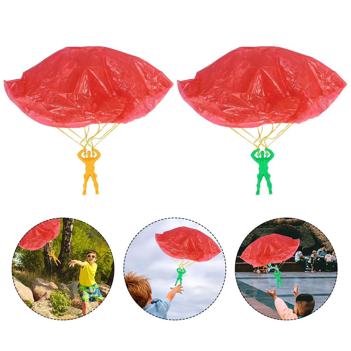 

6Pcs Parachute Outdoor Flying Throwing Kids Mini Soldier Small Children Play Entertainment Kids Parachute Fly Toys