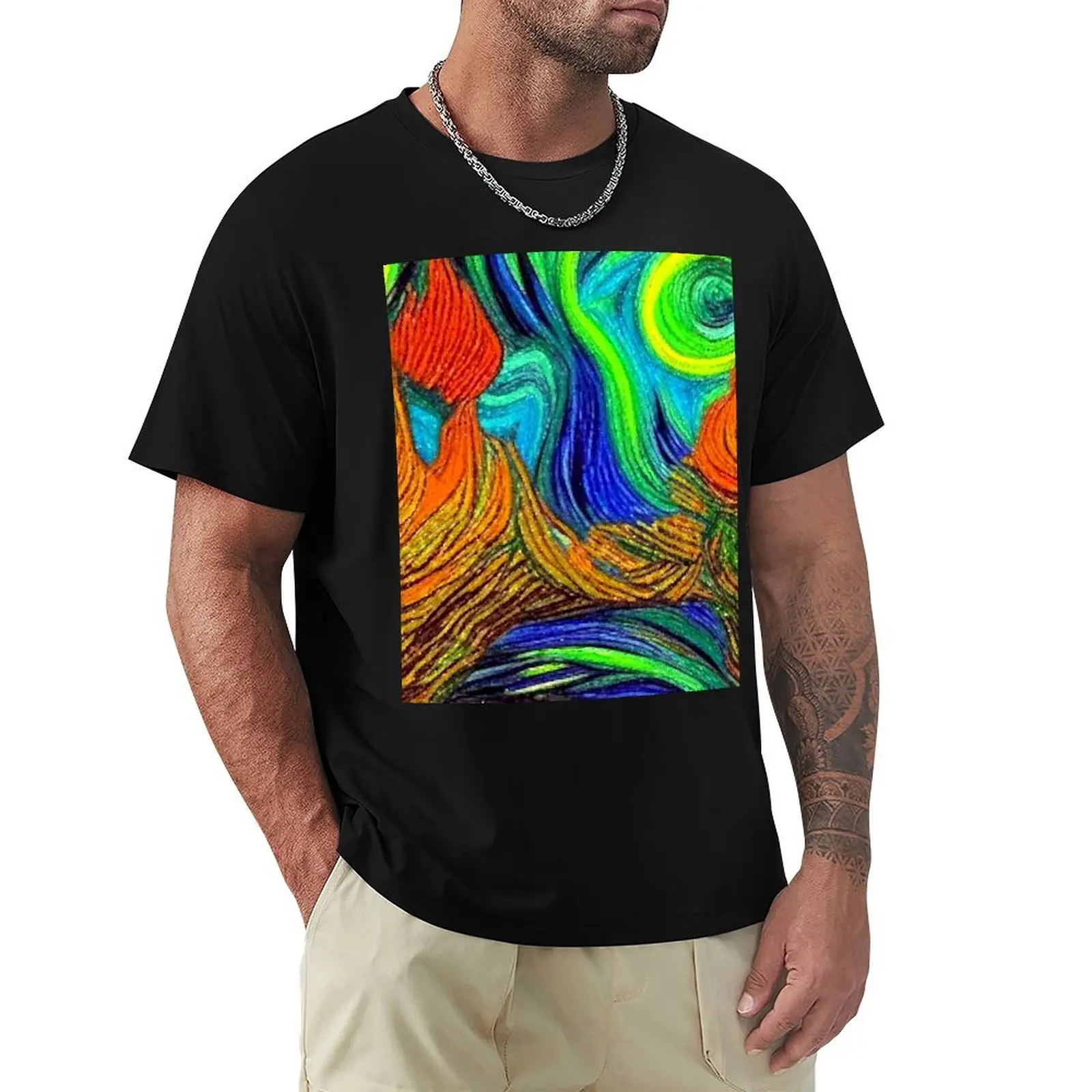 

Abstract Forest Landscape 02 T-Shirt sweat custom t shirt cotton graphic tees men clothings