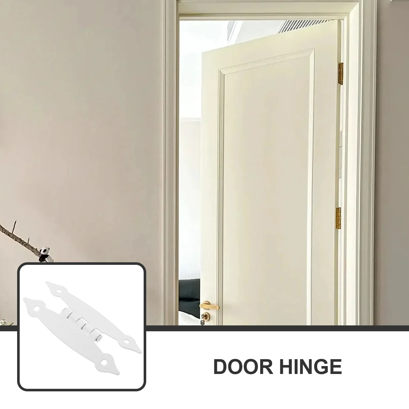 

4pcs Furniture Hinges White H Shape Heavy Duty Residential Door Hinge Cabinet Door Hinges Embedded Durable Iron Kitchen Piano