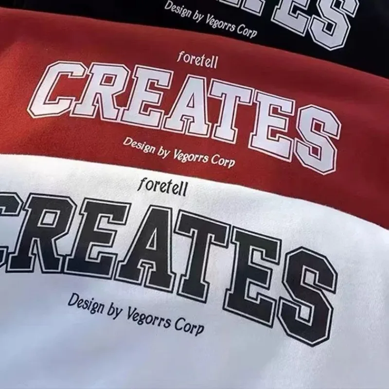 هوديي مطبوع عليه حروف أمريكية للربيع والخريف بنمط جديد فضفاض ومريح وبسيط ومتعدد الاستخدامات