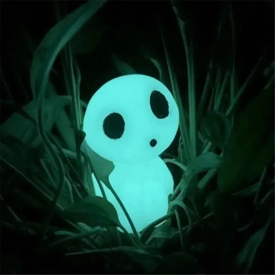 10Pcs Luminous Elves Mini Figures Fish Tank Decor Kodama Glow in the Dark Figures Garden Micro Flower Potted Landscape Ornament