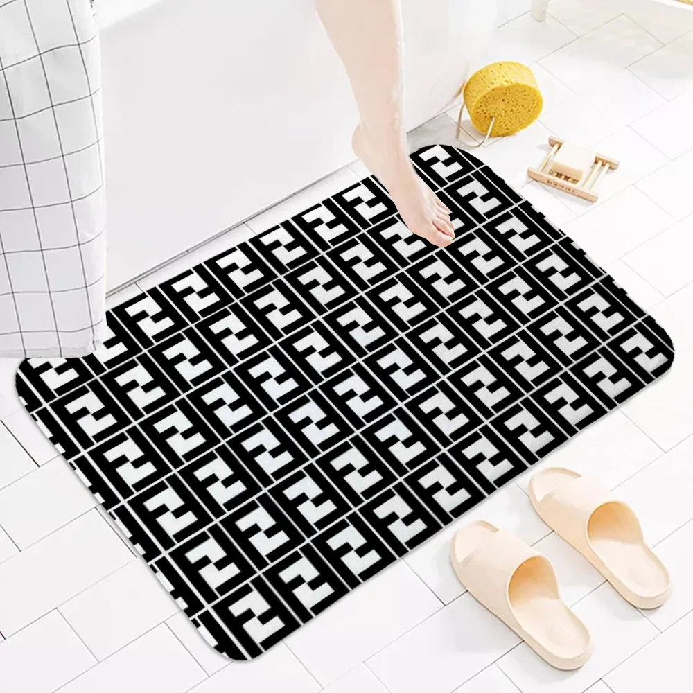 Bath Mat Rug Bathroom Foot Mat Non-slip Mat Small Floor Mats Door Mat F-fendi-i Entrance Carpet for Kitchen Rugs Carpets Doormat