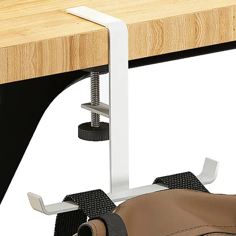 Pc Gaming Headphone Stand Aluminum Dual Headset Hanger Hook Holder Adjustable Rotate Arm Clamp Under Desk Space Save Clip Mount