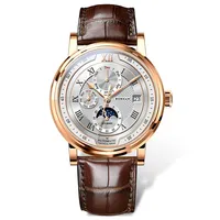 BORMAN BM3868  New 40mm  Luxury Men Automatic Mechanical Men's Watches Sapphire Multi-function Waterproof Moon Phase Clocks