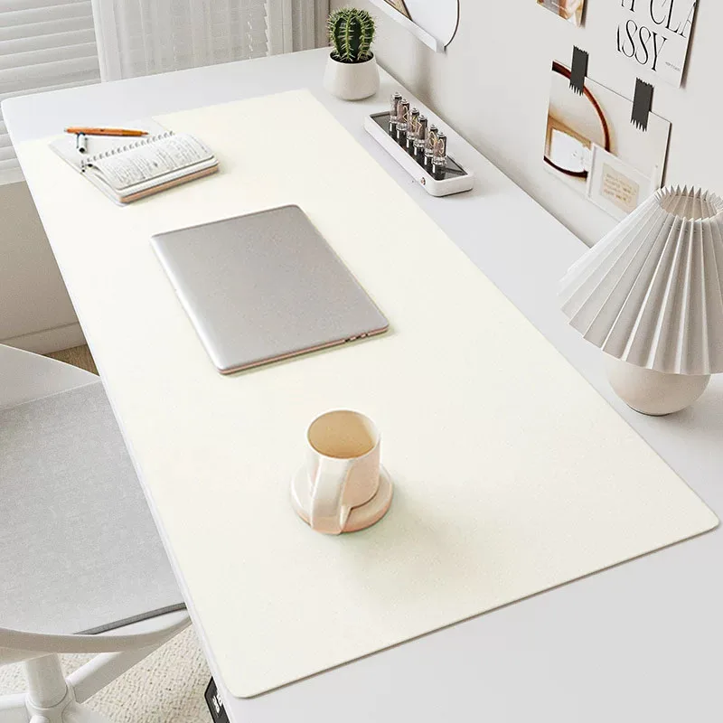 Pink Blue Black Solid Color Girl Y2KPU Leather Desk Pad Protector Mouse Pad Office Desk Mat Waterproof Non-Slip Desk Blotter PAD