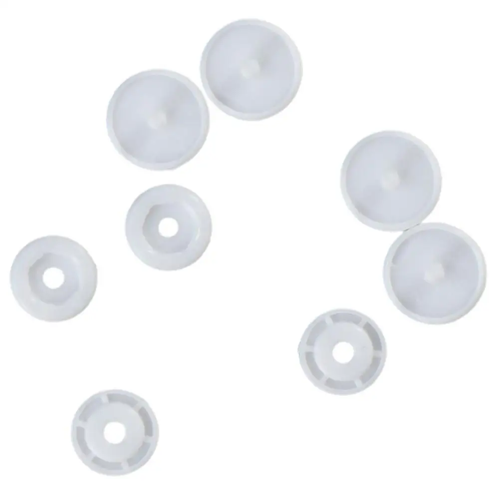 200Pcs 12mm Plastic White Resin Snaps Mini Round No Sew T5 Buttons Fasteners for Clothing Diy Crafts