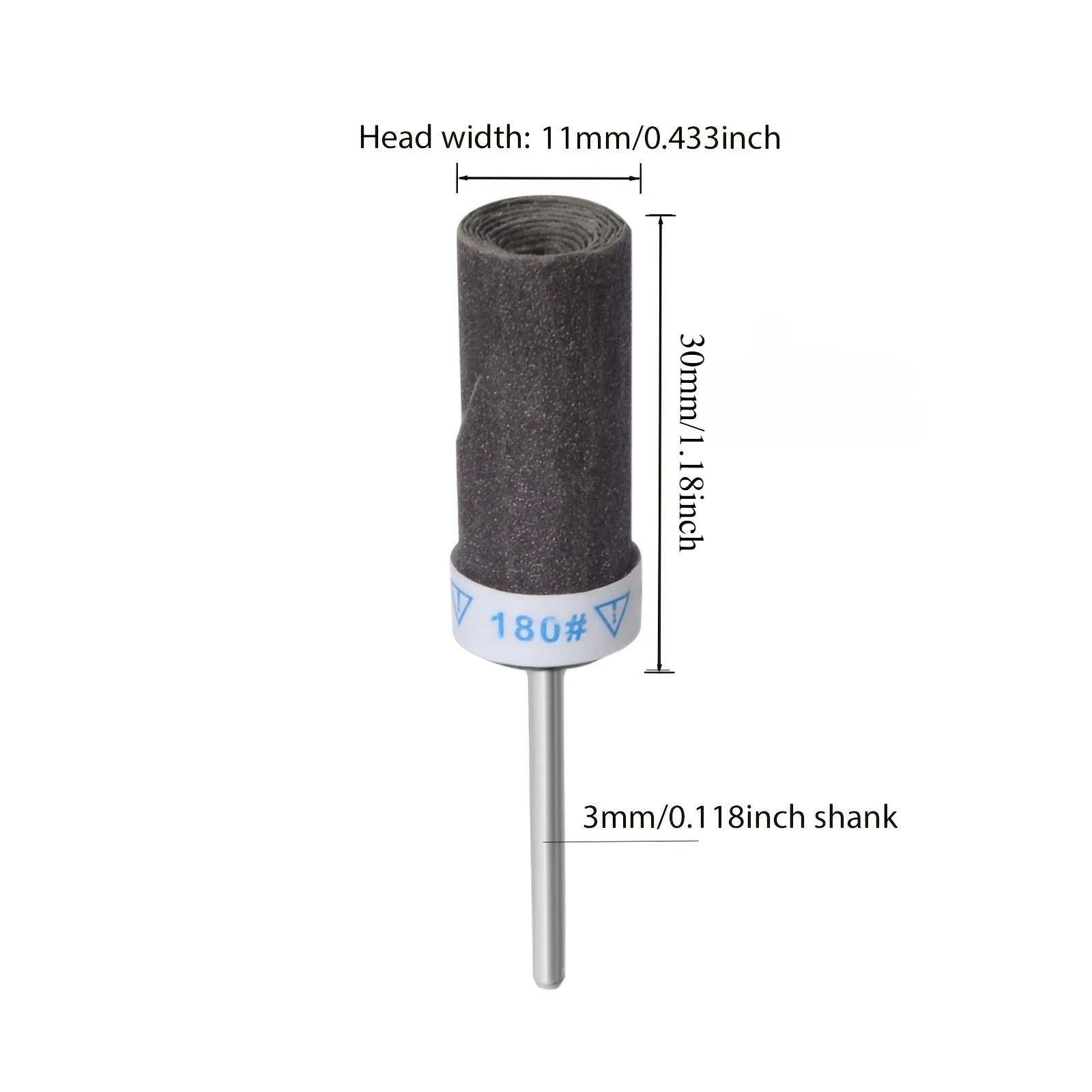 Sand drum sandpaper stick with handle, used for rotating tools, with different particle sizes to meet needs for jade polishing