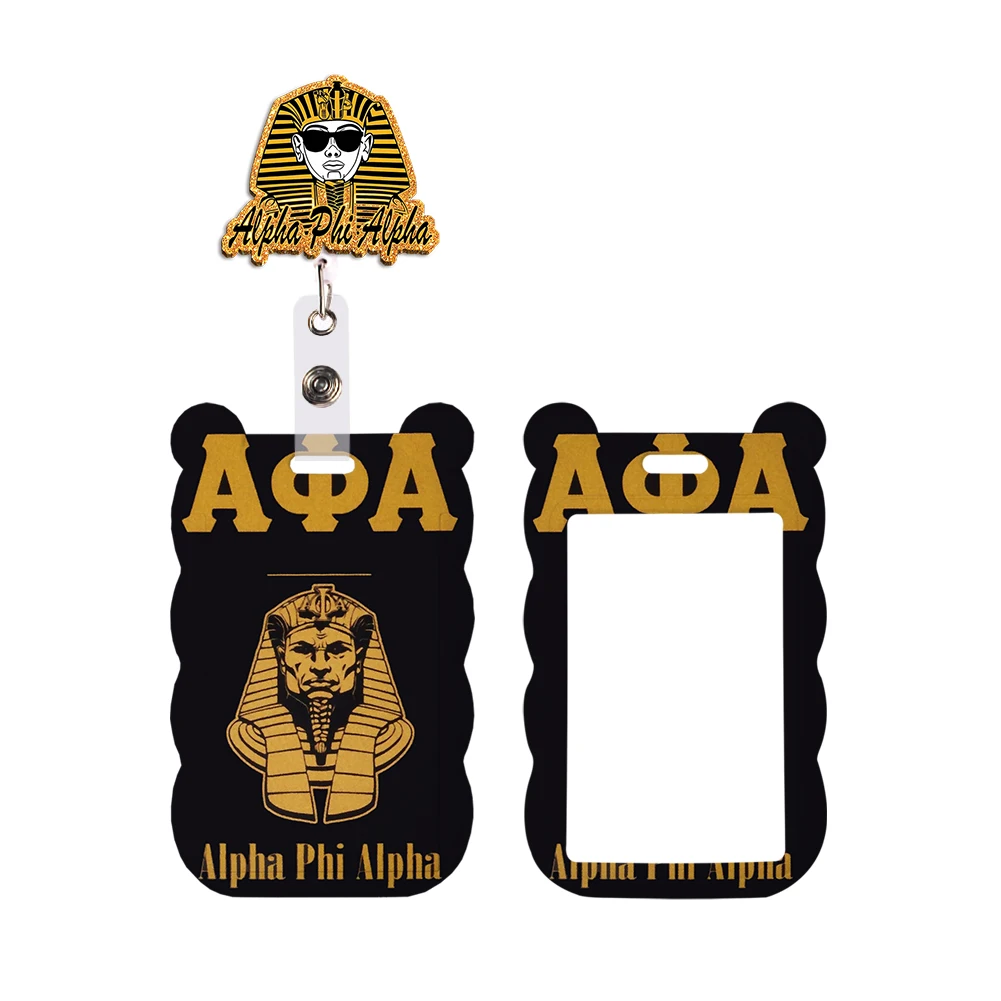 Новый Alpha Phi Fraternity Man Ремешки Держатель для бейджа Ремешок рабочей карты Доступ к автобусу ABS карт Брелки Фото №6