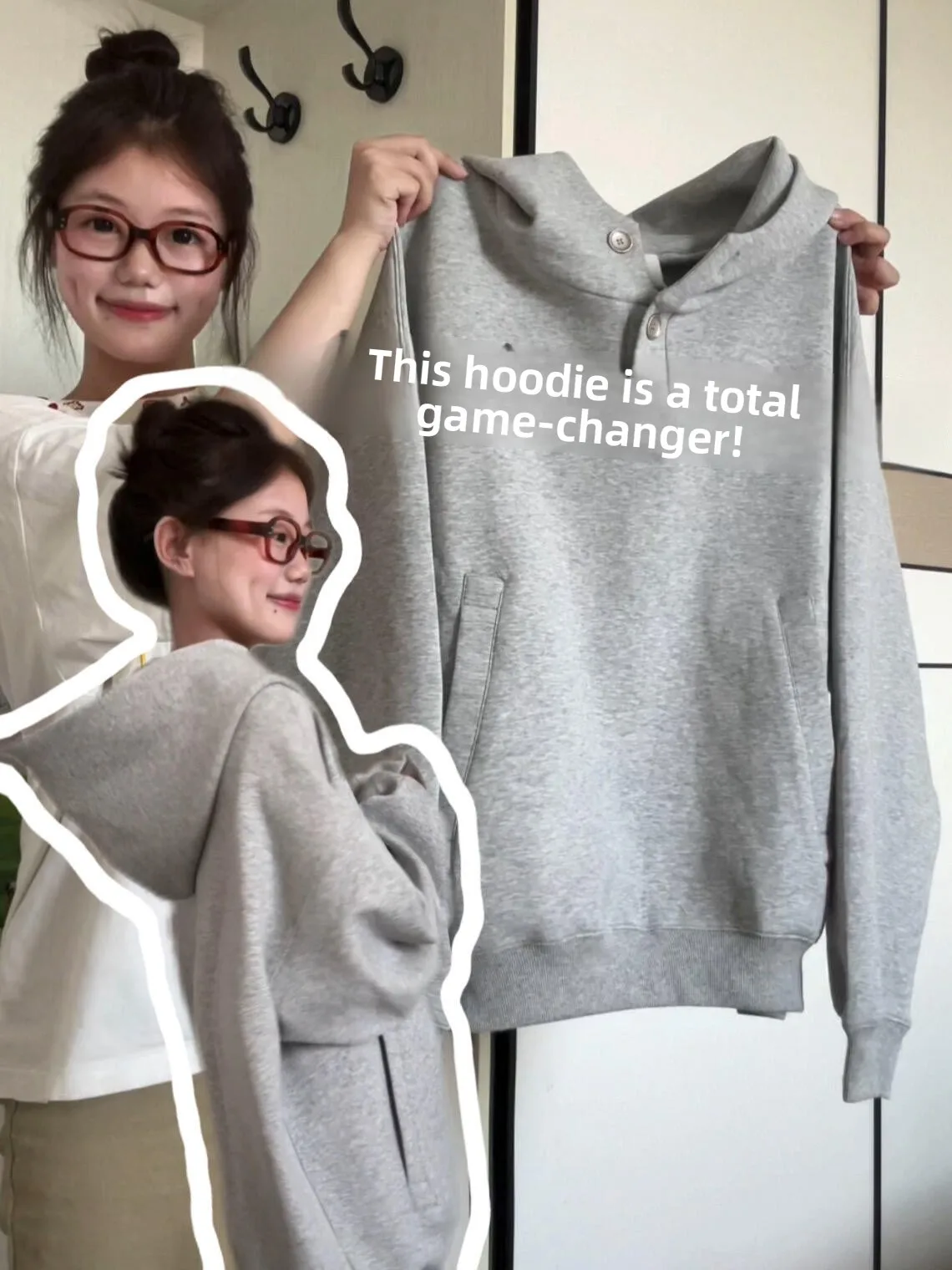 

Американский стильный худи с высоким воротником на пуговицах для женщин, весна-осень, модный свободный крой, повседневная верхняя одежда в стиле кэжуал