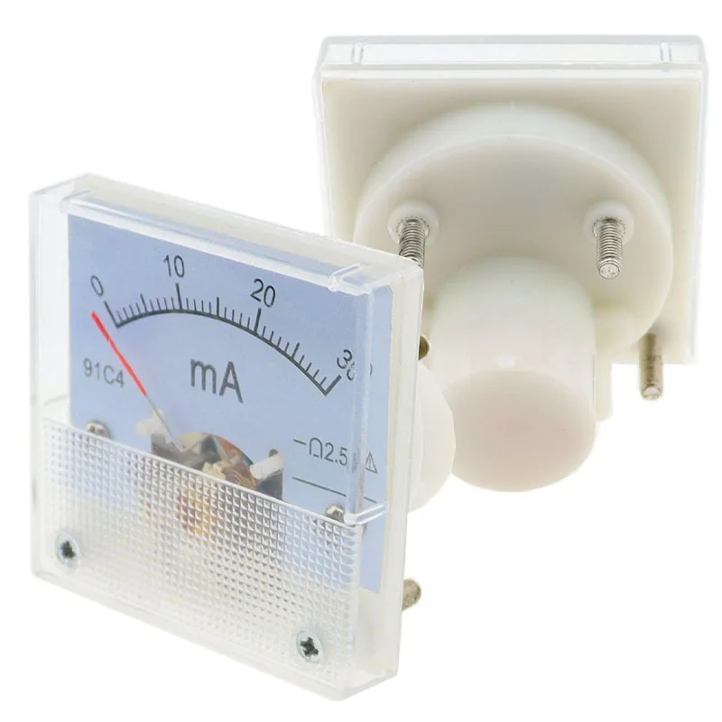 91C4- mA DC Pointer type milliammeter 1mA 5mA 10mA 50mA 100mA 200mA 300mA 500mA Analog Mechanics Plate table Ammeter