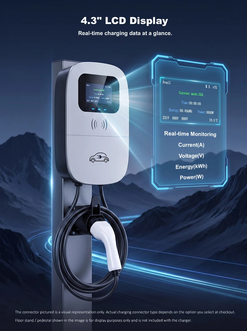JIGU Smart Life Tuya APP 7kW Elektrofahrzeug-Ladestation Typ2 Typ1 GBT EV-Ladegerät Elektroauto-Ladegerät Wallbox 230V – Detail 4
