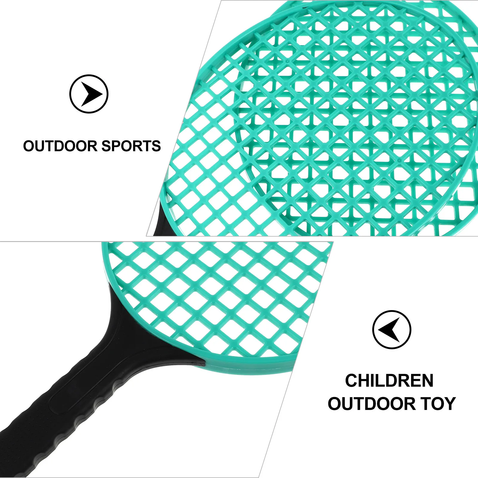 

2 теннисные ракетки, пластиковые, легкие, с большой головкой, для начинающих, для тренировок, развития спортивных способностей, для пляжных видов спорта