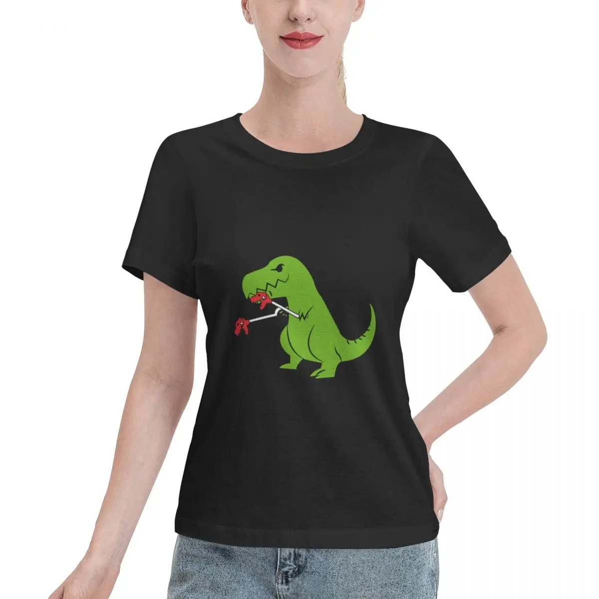 Ootd Favorite I Am Unstoppable T-rex Women's T-shirt Spring Outfit Affordable Ladies Tshirt