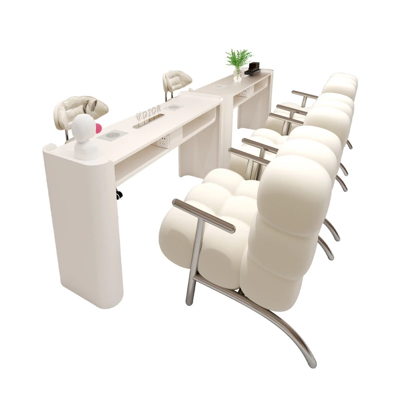 

Factory Direct Sales Nail Table Salon and Chairs Color Size Nail Table Salon Furniture Salon Equipment Metal Can Be Customized