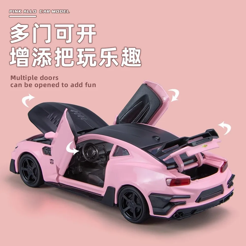 1: 32 Pink Series Lamborghini Mercedes Camaro Sports Car Alloy Simulation Children\'s Toy Car Model Female Gift Collection