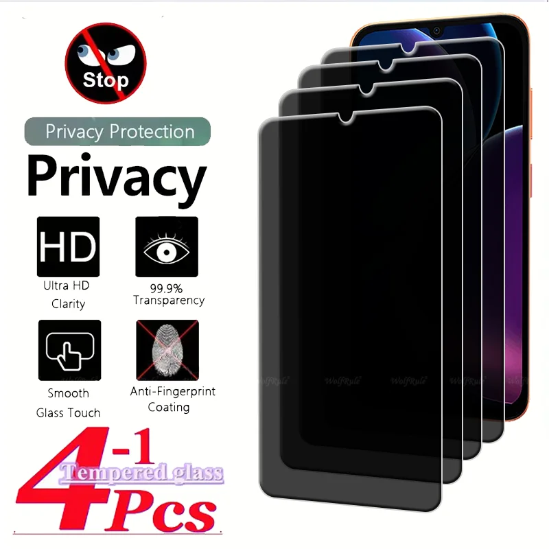 4/3/2/1Pcs For ZTE Nubia A57 Glass ZTE Nubia A57 Tempered Glass Privacy 9H Phone Cover Anti-Spy Screen Protector ZTE Nubia A57