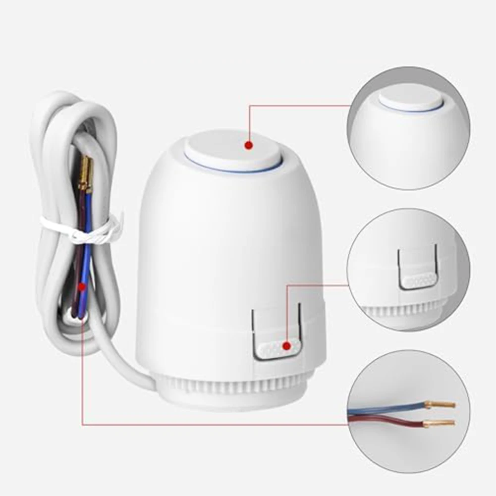 

For Underfloor Heating White Underfloor Actuator Compatible Heating Systems Thermostat Uniform Heat Distribution