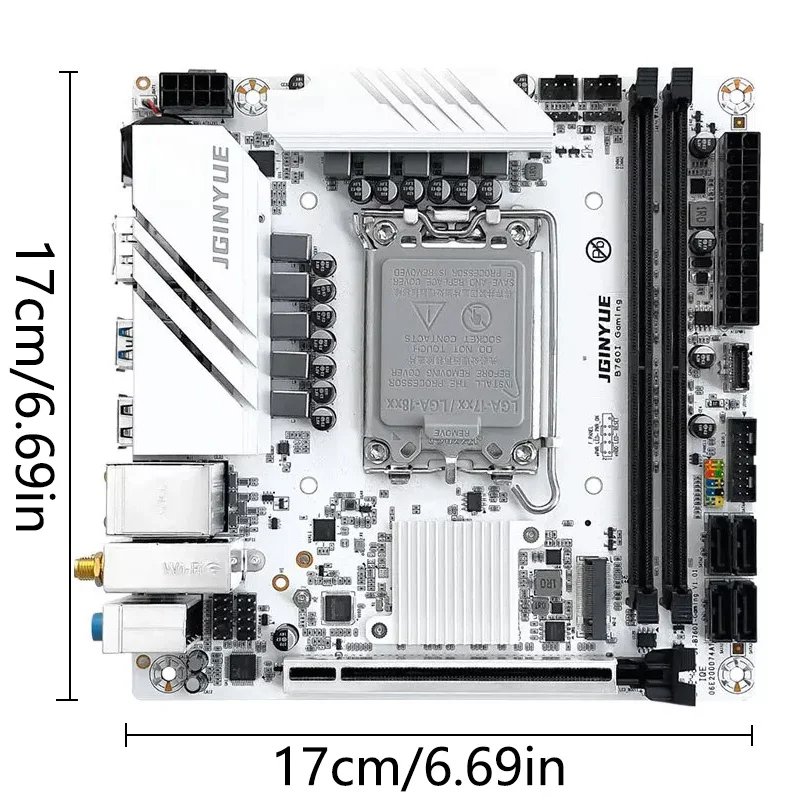 JGINYUE B760I GAMING Motherboard Mini ITX LGA1700 Support Intel Core i3/i5/i7 12th/13th/14th XMP DDR4 RAM desktop pc