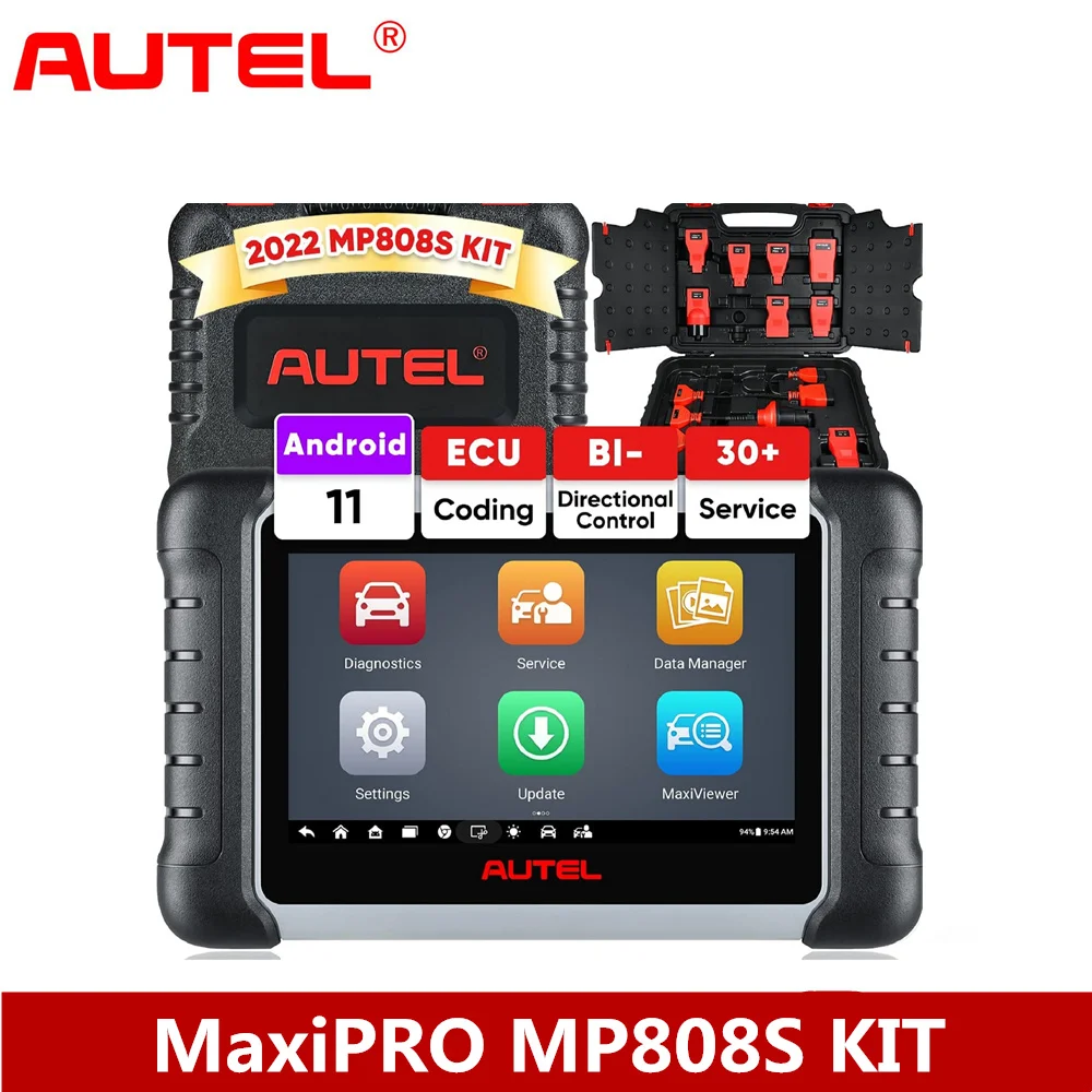 

Autel MaxiPRO MP808S KIT with Complete OBD1 Adapters Newly Adds FCA AutoAuth Can Work with MaxiVideo MV108