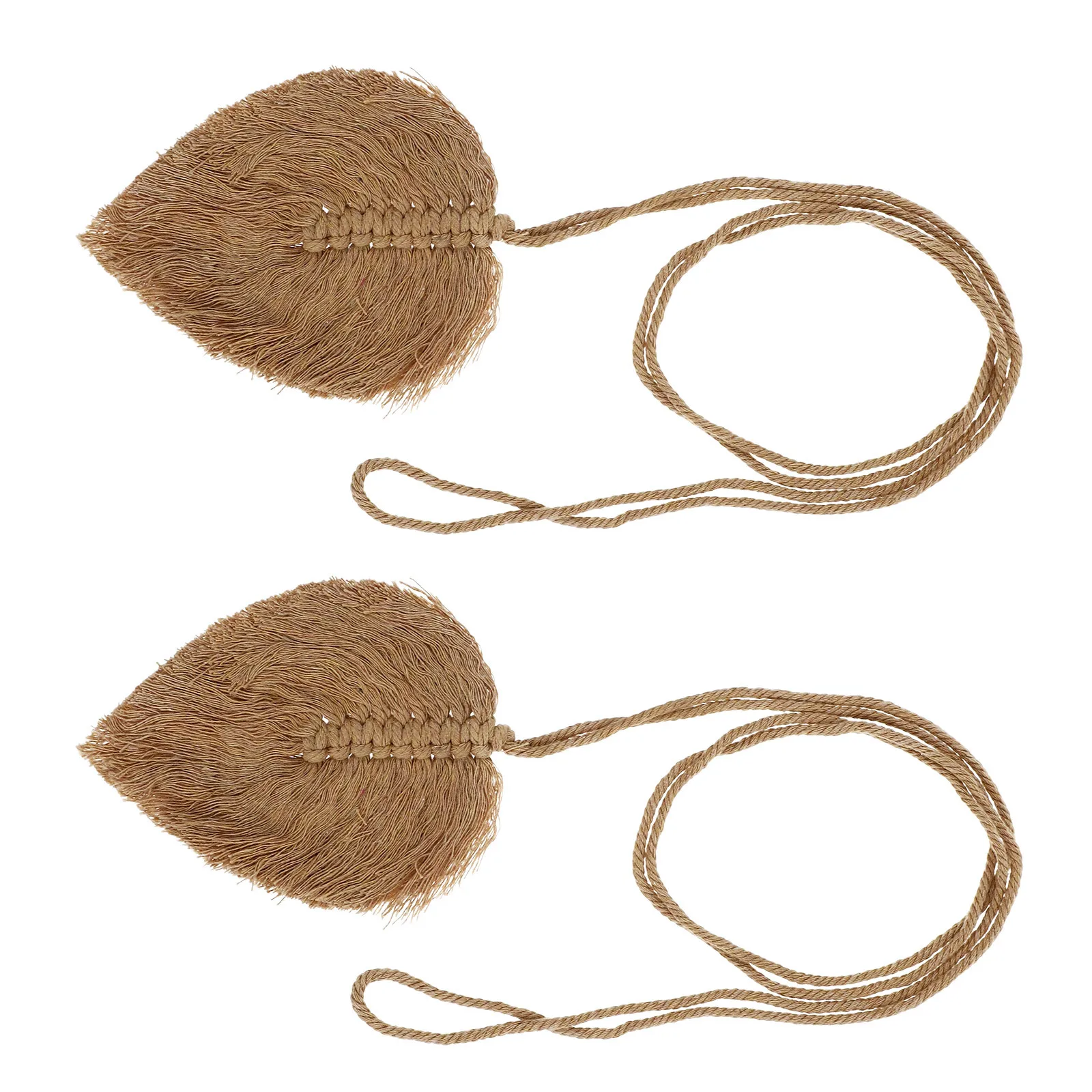 2 Buah Pengikat Tirai Rajut Gaya Bohemian Tali Tirai Dekoratif Cantik untuk Rumah Ruang Tamu Kamar Tidur Kantor Hiasan Dinding