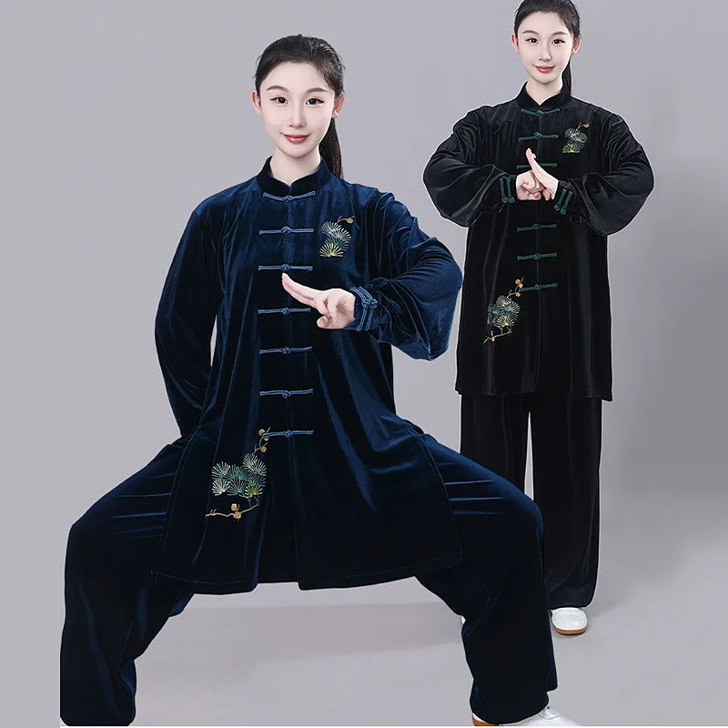 Women's Tai Chi Suit New Arrival Baduanjin 2-Piece Set Summer Draped Comfort Martial Arts Training & Morning Exercise Performanc