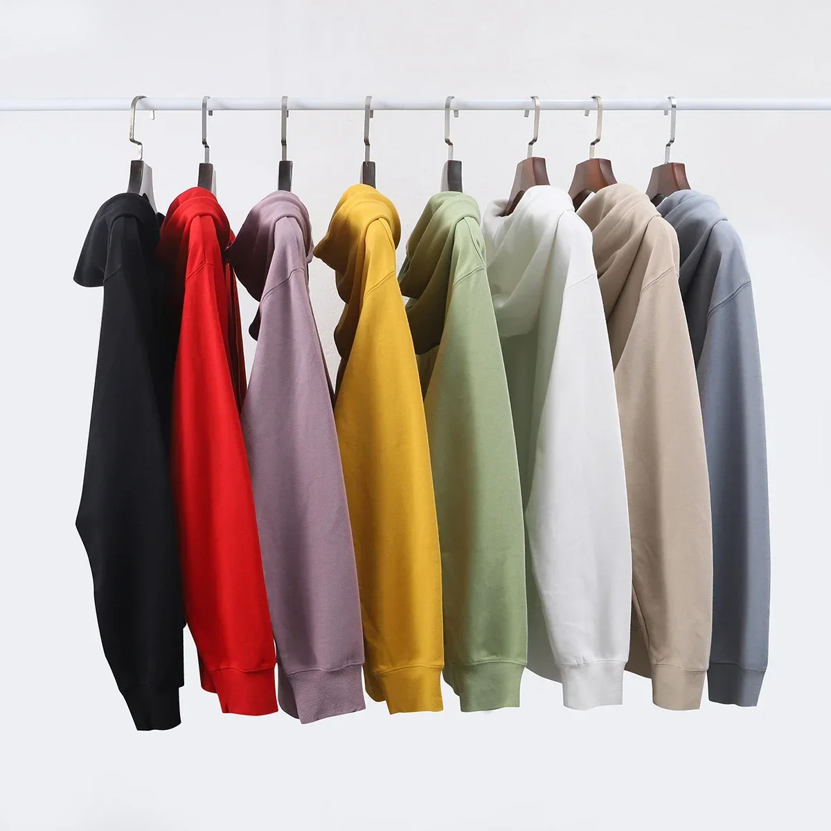 For Customization Custom Fleece T-shirt Pullover Hoodie Sweater Blank Basic  Solid Sweatshirt Hoodies Men