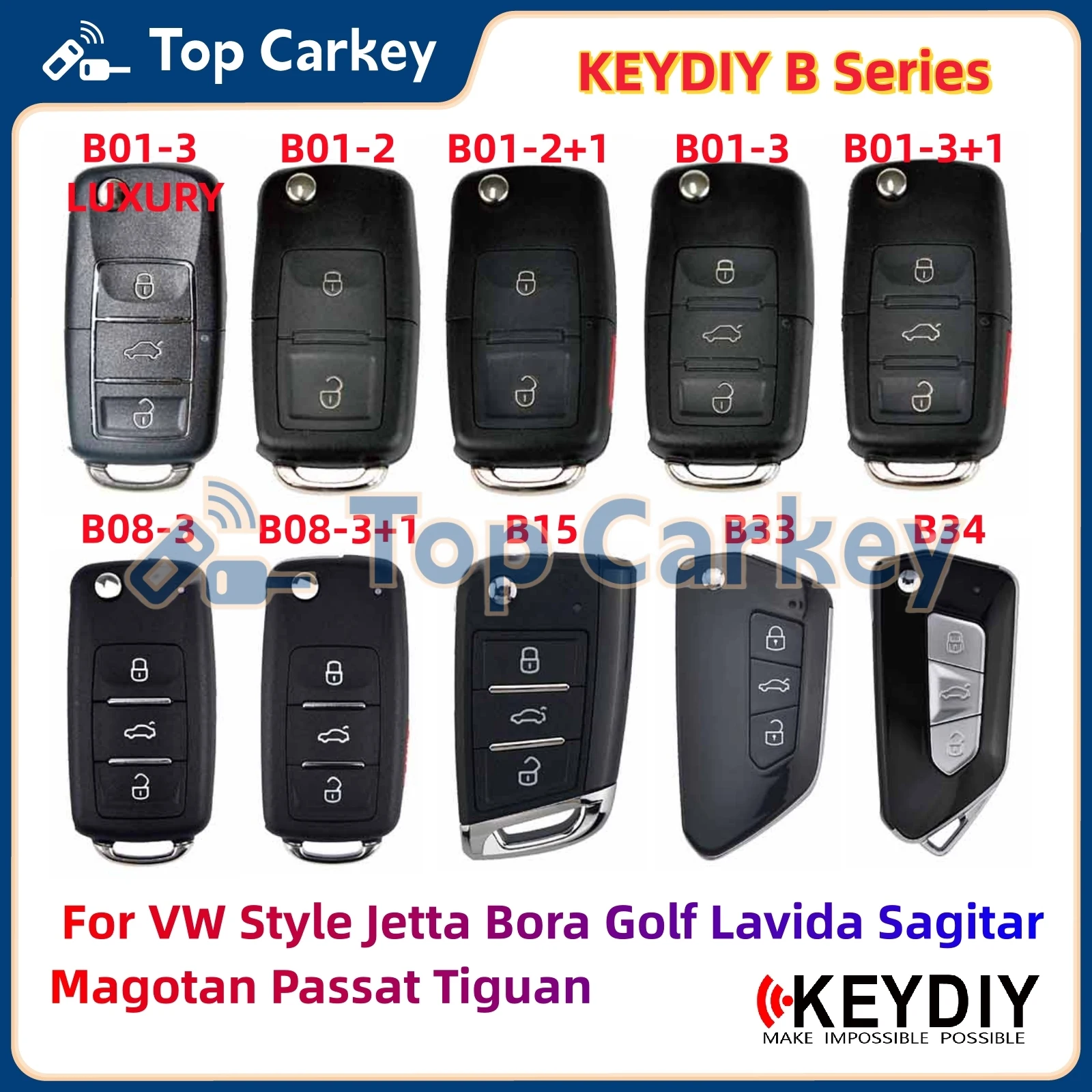 

KEYDIY KD B01 B08 B15 B33 B34 Universal Remote Key for Volkswagen VW Style Jetta Bora Golf Passat Lavida Sagitar Magotan Tiguan