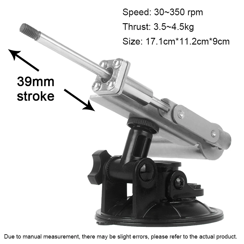 딜도 39mm 스트로크 30~350rpm 왕복 선형 액추에이터 여성 3XLR 자위 성적 키트가 있는 미니 텔레스코픽 섹스 기계