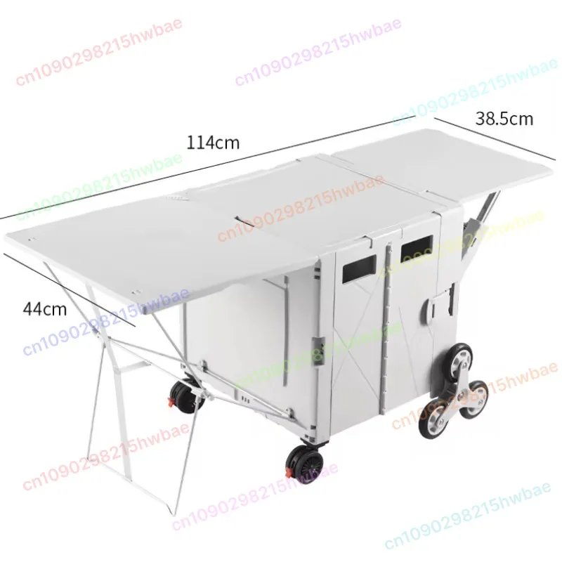

Folding Bracket Camper Table Stall Large Multi-functional Camping Box Trolley Trolley Gathering Model