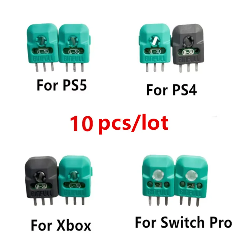 10pcs ALPS Hall Stick Potentiometer Replacement Trim Pot Resistor Thumbstick Module Sensor For PS5 PS4 Xbox Nintendo Switch Pro