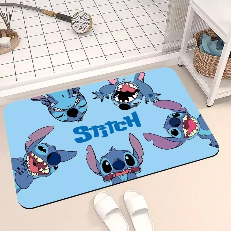 Alfombra de barro de diatomeas de dibujos animados de Disney, absorbente, antideslizante, de secado rápido, decoración de felpudo para baño y baño