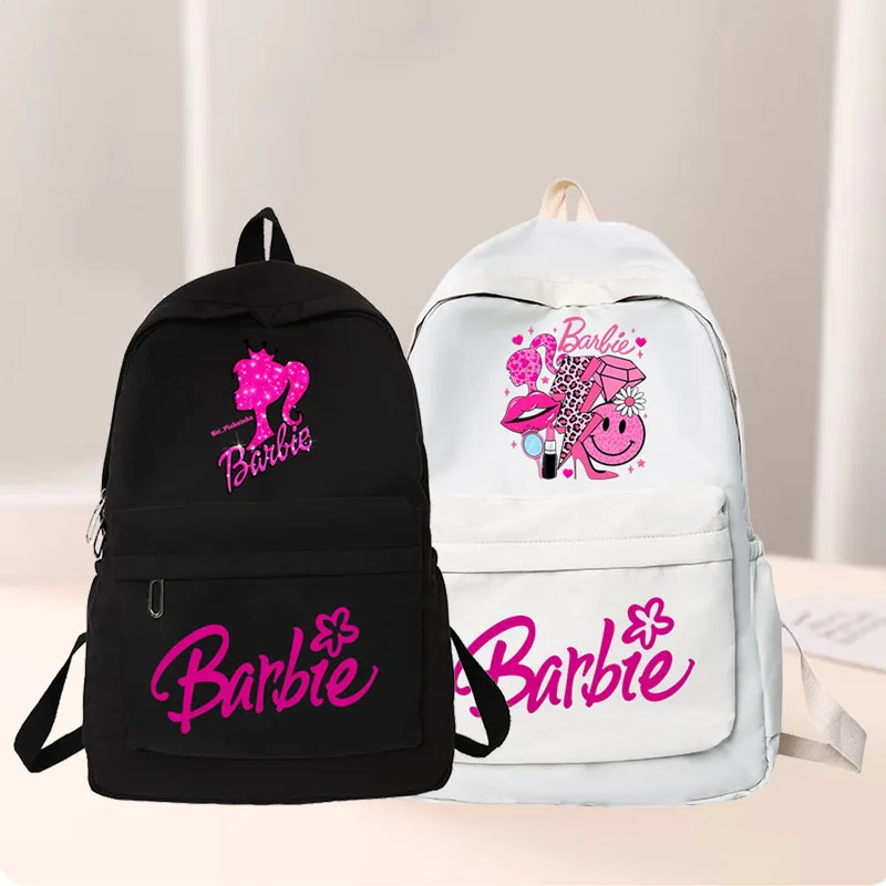 Cute Barbies Women\'s Backpack New Casual ladies Bookbag Bag Student Teenager Children Knapsack Large Capacity Schoolbags 2024