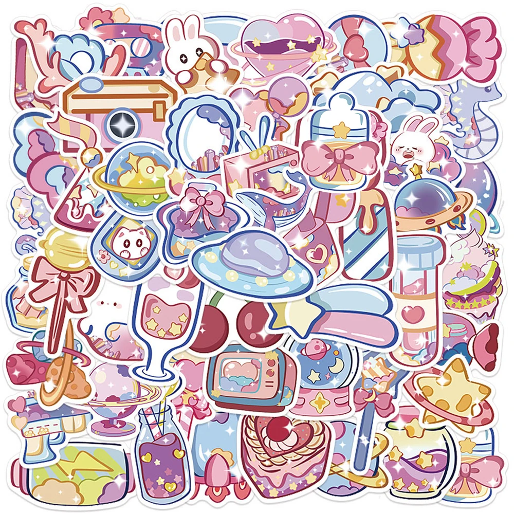 10/30/50 قطعة لطيف بريق المجرة فينوم ملصقات Kawaii Ins نمط الكرتون ملصق سجل القصاصات الأمتعة الهاتف الشارات لعبة الديكور