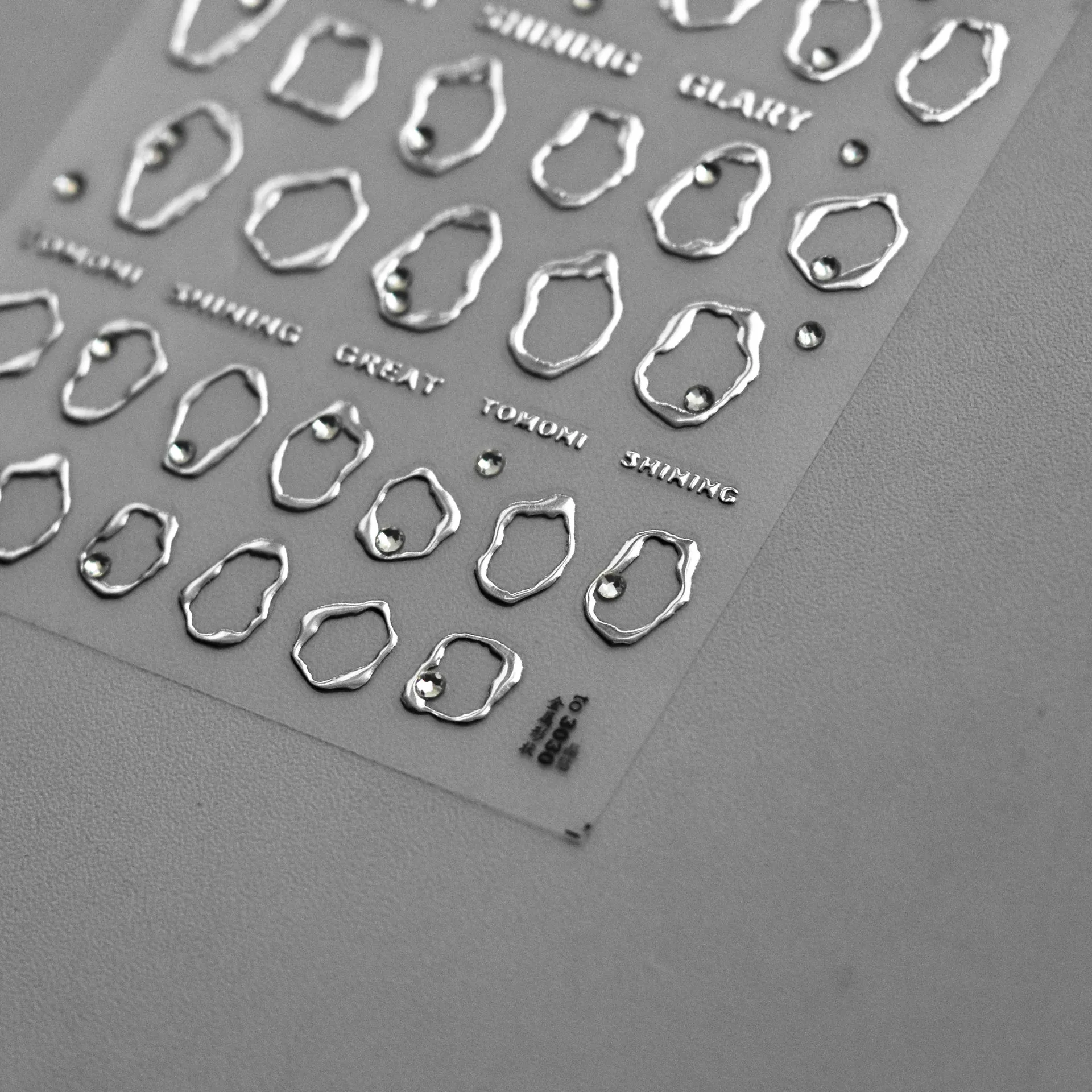 1 قطعة 5D كريستال حجر الراين مسمار ملصقا غير النظامية الذهبي الإطار مسمار الفن ملصقات DIY بها بنفسك الفاخرة مسمار الديكور أجزاء مانيكير الشارات #5