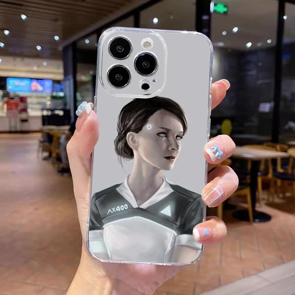 Hot Game Detroit Become Human Phone Case For IPhone 17 Air 16 15 14 13 12 Pro Max Plus Clear Shockpoof Transparent Cover