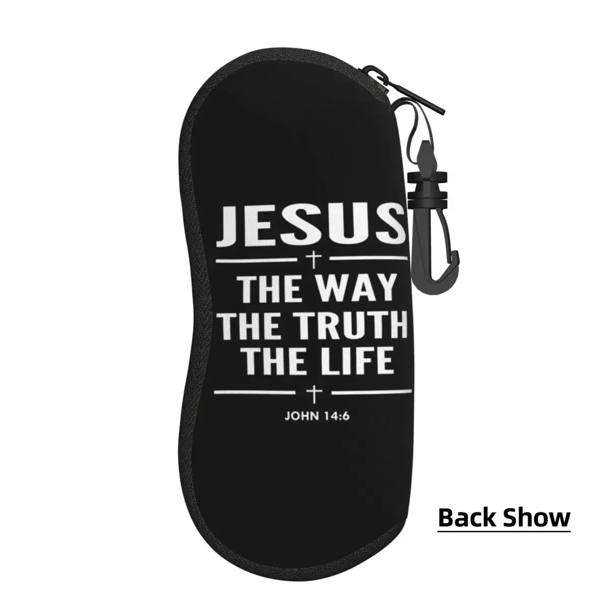 Custom Jesus The Way The Truth The Life Shell Eyeglasses Case  Religion Cross Christian Faith Glasses Case Sunglasses Box Pouch