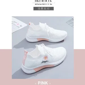 Atmungsfreie Mesh -Schuhe für Frauen, vulkanisierte Schuhe, lässige Sneaker, Gymnastik, Weiß, Frauenschuhe, Mode 8 Hauptverkäufe Frauenschuhe weiß - №3