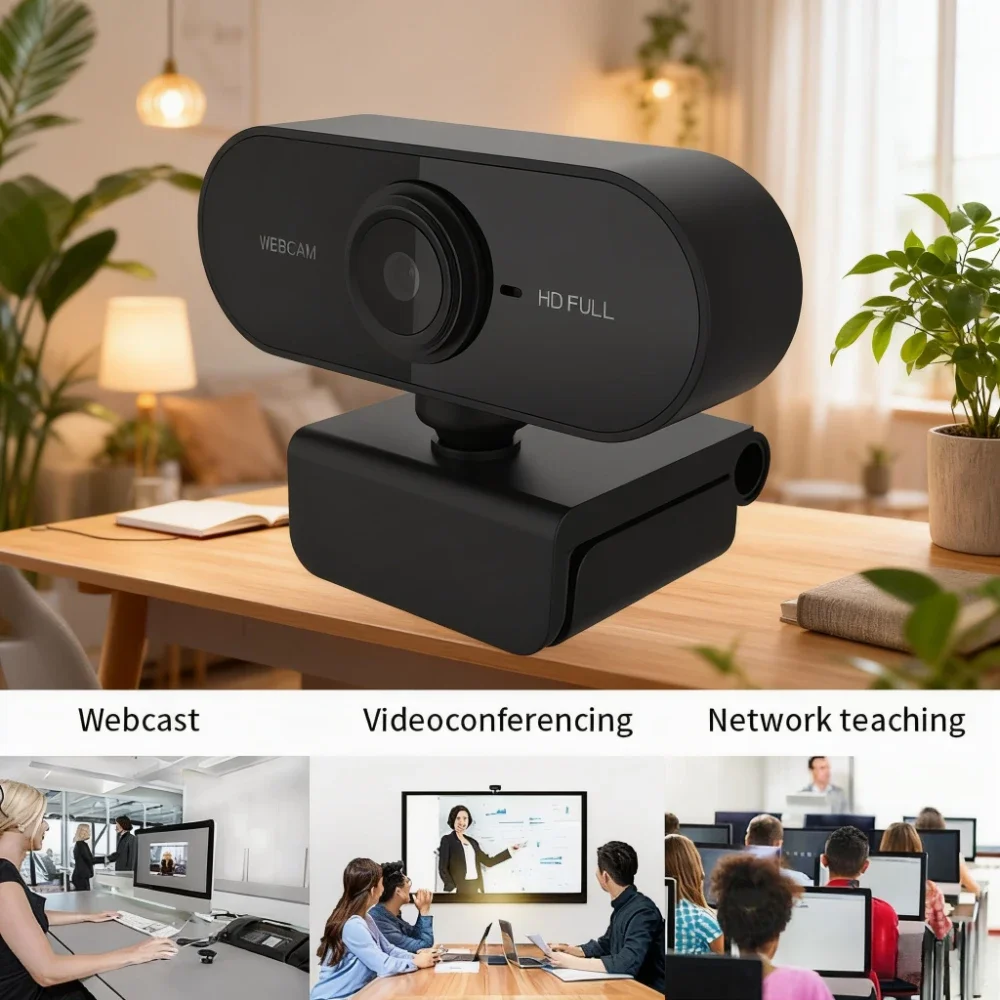 1080P HD كاميرا ويب صغيرة ميكروفون واجهة USB يدعم الكمبيوتر المكتبي المحمول مناسبة لمؤتمر مكالمات الفيديو المباشرة #5