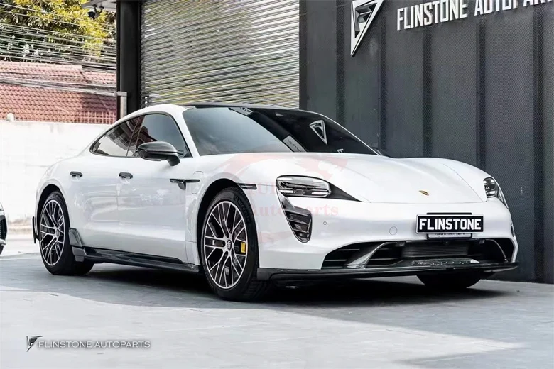 Techa Style Carbon Fiber Body Kit for Porsche for Taycan New Condition Front Lip Side Skirt Rear Diffuser & Spoiler Bumper Type