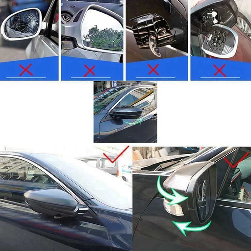 4X Auto Fold Unfold Side Mirror Rear View Mirror Folding Closer System Modules Universal Car