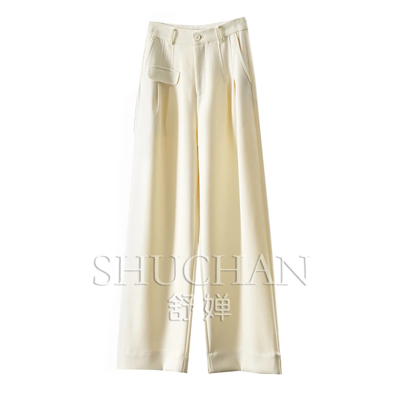 

Early Autumn, Penny Commuter, Ark with Wool High Waist Straight Wide Leg Suit Pants Women 88C1