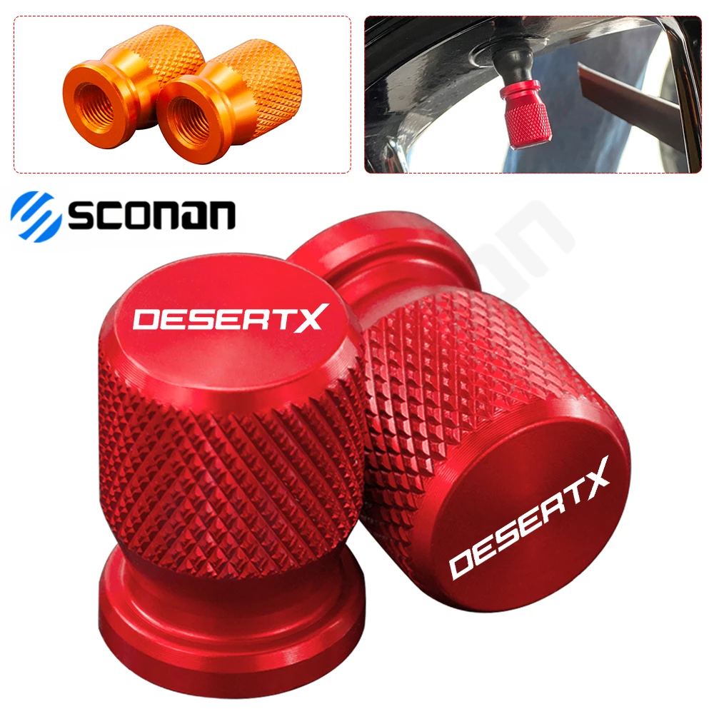 

For Ducati DesertX Desert X Desert-X 2022 2023 Motorcycle CNC Aluminum Tire Stem Valve Caps Dustproof Wheel Stem Air Valve Cap