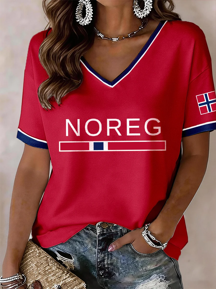 2026 Edition Norwegian Fans Football Training T-Shirt - 3D Digital Printing - Comfortable and Breathable - Family Clothing