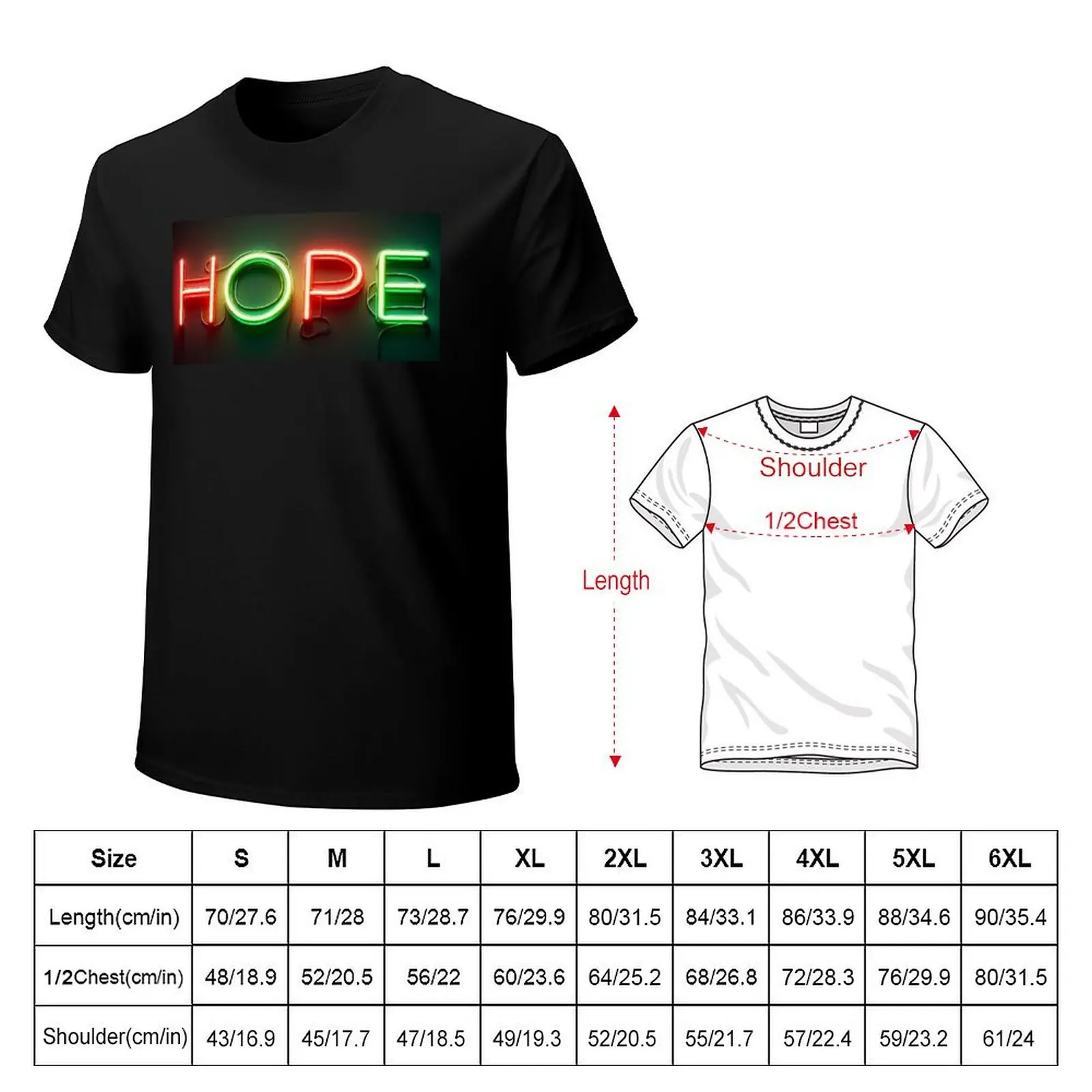Hope sparks resilience neon line T-Shirt Plus Size Lightweight Tee Shirt