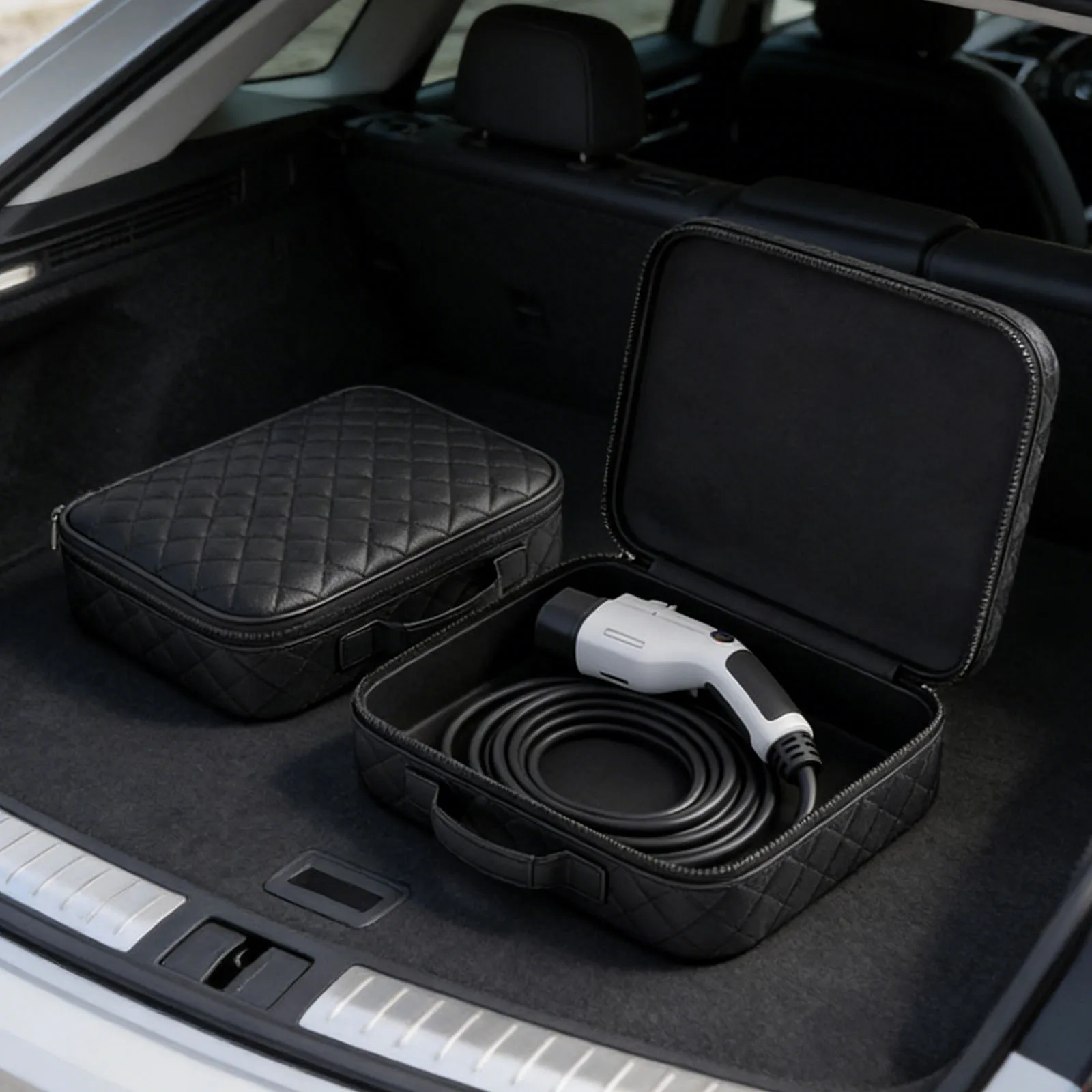 

EV Charging Cable Storage Bag Waterproof Portable Car Charger Cable Organizer Bag for Electric Vehicles Accessories